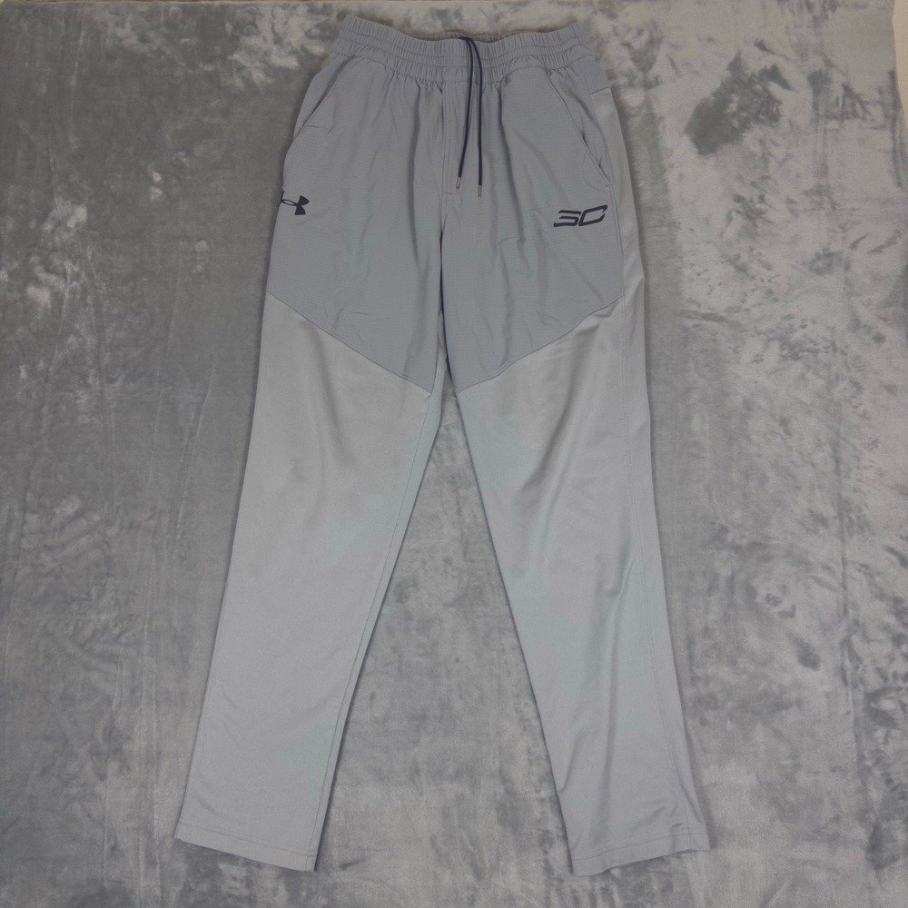Under Armour SC30 Pants Mens Medium Grey HeatGear Stephen Curry Joggers Track